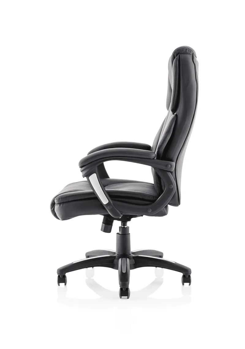 Stratford High Back Executive Black Leather Office Chair with Arms - Image 4