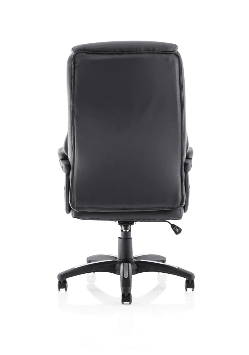 Stratford High Back Executive Black Leather Office Chair with Arms - Image 6