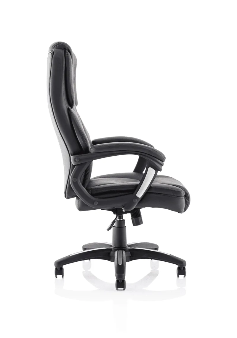 Stratford High Back Executive Black Leather Office Chair with Arms - Image 8
