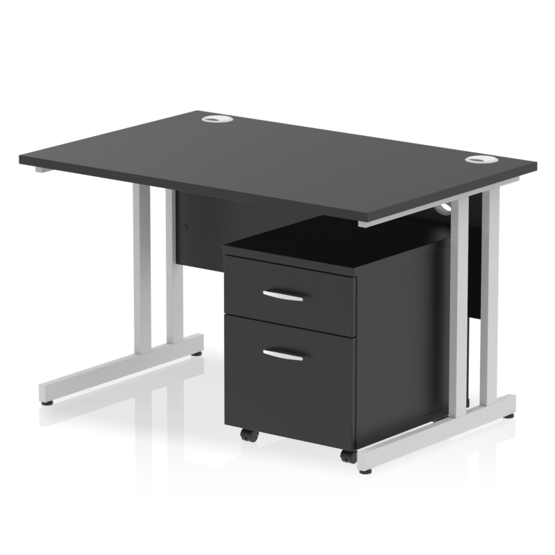 Impulse 1200mm Cantilever Straight Desk With Mobile Pedestal - Image 35