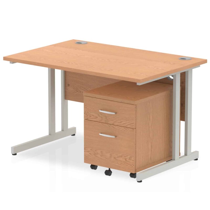Impulse 1200mm Cantilever Straight Desk With Mobile Pedestal - Image 21