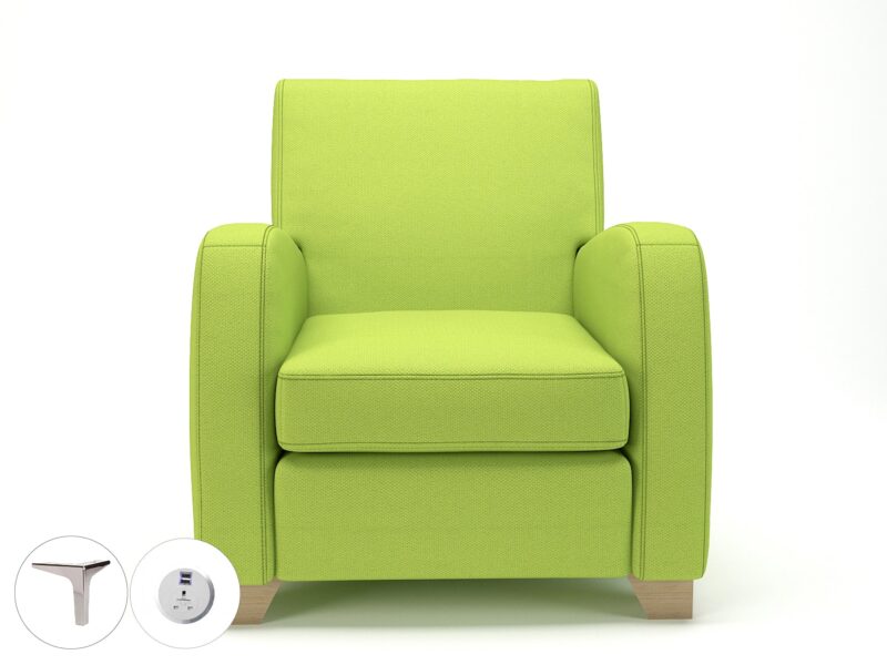 Wynne 81cm Wide Armchair in Camira Era Fabric - Image 75