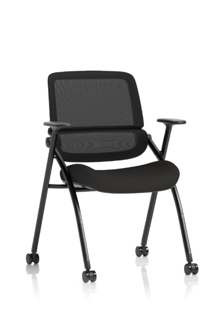 Capra Mesh Back Folding Office Training Chair With Sliding Arms