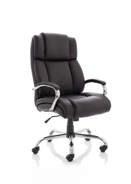OE - Texas High Back Heavy Duty Executive Black Leather Office Chair with Arms